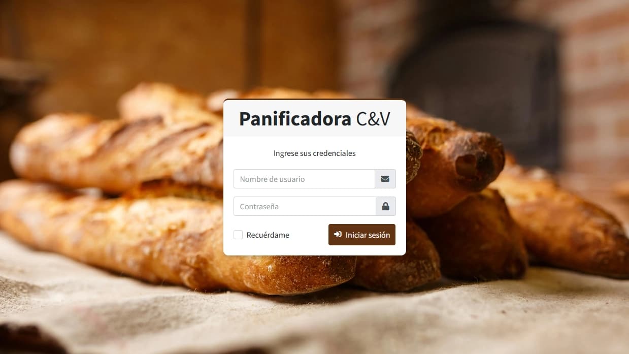 Panificadora C & V - Sistema ERP (Enterprise Resource Planning) desarrollado por CODE 200 TI. Proyecto web profesional en Chiclayo, Lambayeque, Perú