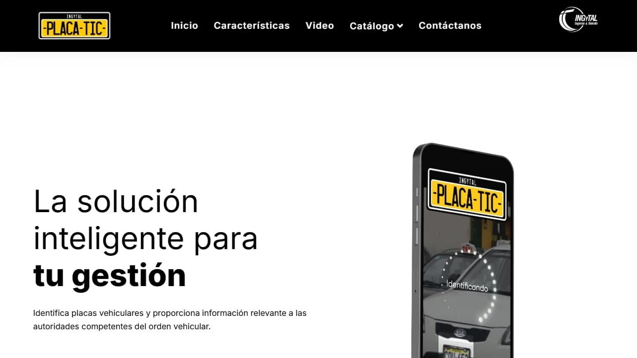 Placatic - Landing Page desarrollado por CODE 200 TI. Proyecto web profesional en Chiclayo, Lambayeque, Perú